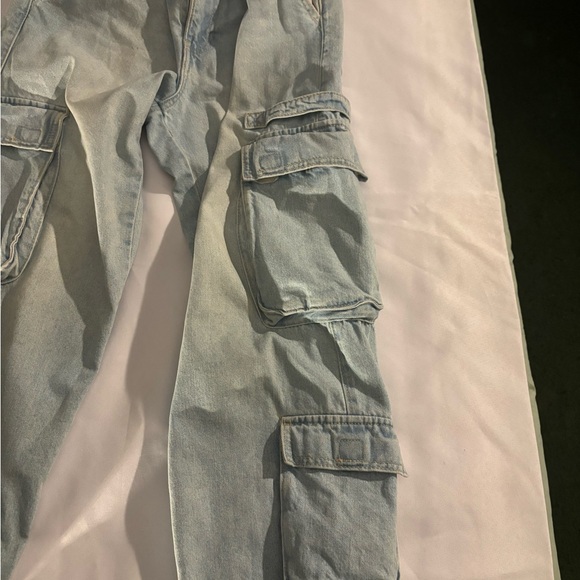 Light Blue Cargo Women Jeans - Picture 8 of 8